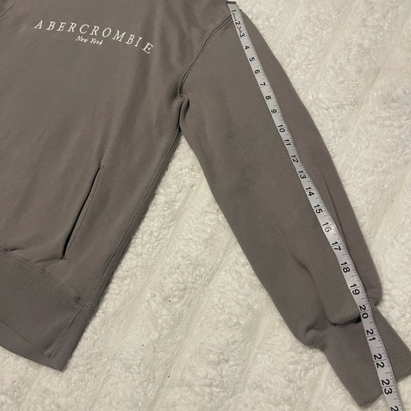 Abercrombie & Fitch Men's Charcoal Hoodie - Picture 6 of 9